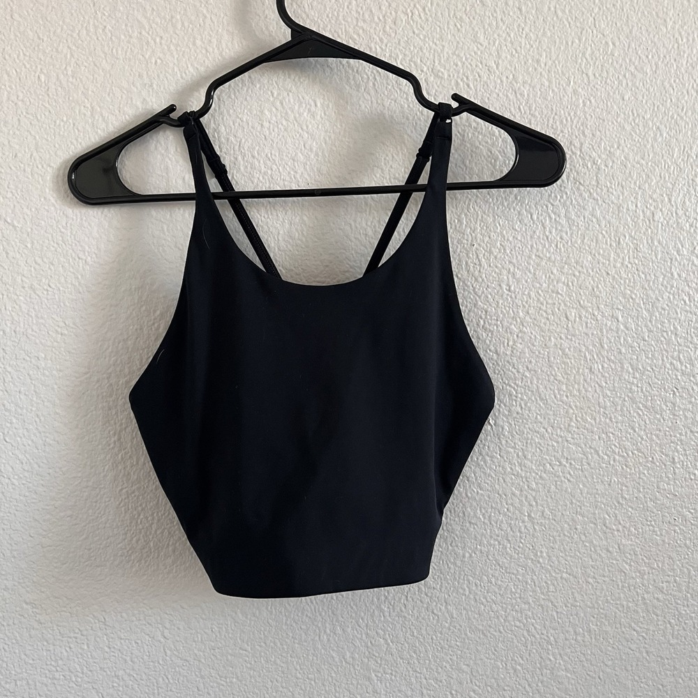 Girlfriend Collective Large Women's Topanga High Neck Sports Bra Black